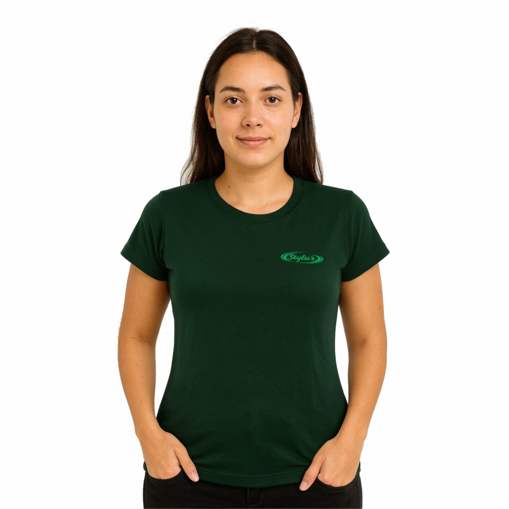 Camiseta de PV feminina manga curta 